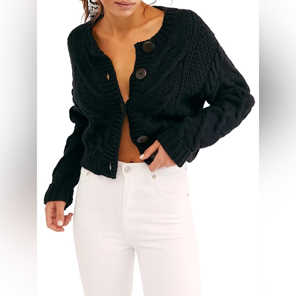 Black Button-Up Cardigan